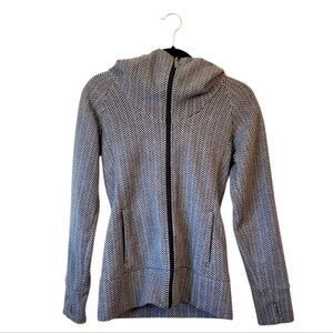 Bench. Women's Grey Fleece Herringbone Full Zip Jacket Size S